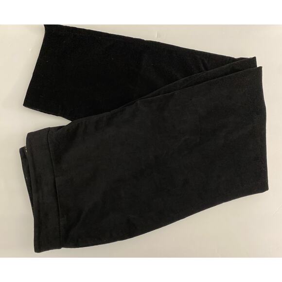 Talbot Black Velvet Pants Classic Side Zip 12 Petite Holidays Parties Dressy - Picture 1 of 4